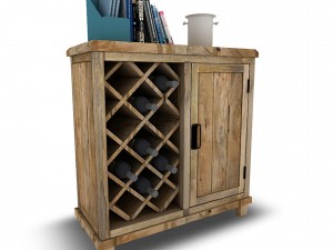 bar cabinet vr ar game ready Modelo 3D