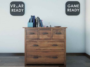 furniture bundle package 01 vr ar game ready 3D Model
