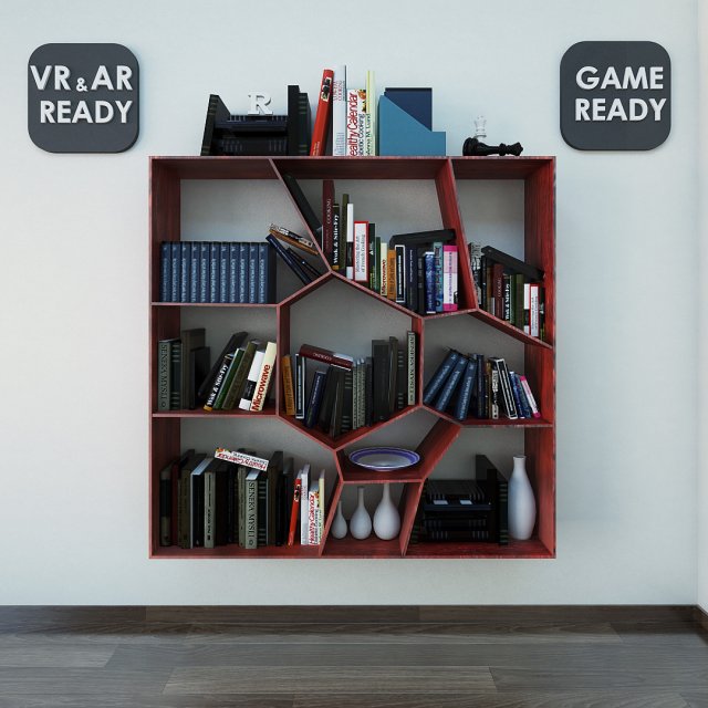 wallshelf 01 vr ar game ready Modelo 3D .c4d .max .obj .3ds .fbx .stl .blend 