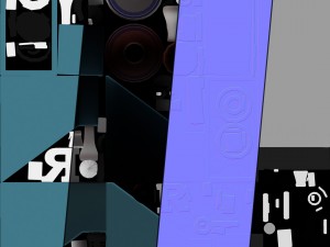 wallshelf 01 vr ar game ready Modelo 3D