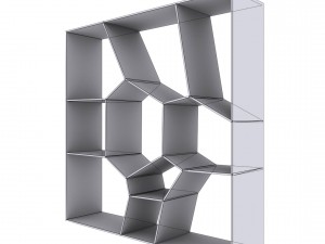 wallshelf 01 vr ar game ready Modelo 3D