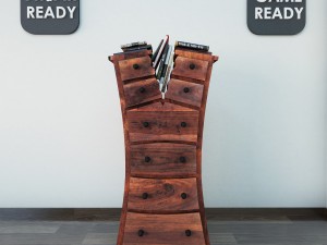 chest of drawer04 vr ar game ready 3D Model