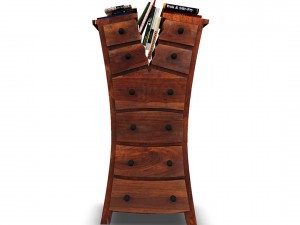 chest of drawer04 vr ar game ready Model 3D