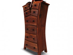 chest of drawer04 vr ar game ready Model 3D
