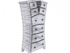 chest of drawer04 vr ar game ready Model 3D