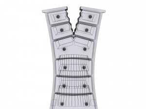 chest of drawer04 vr ar game ready Model 3D