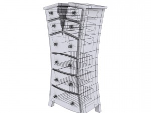 chest of drawer04 vr ar game ready Model 3D