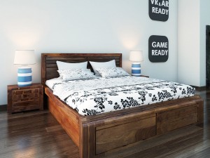 bed 01 vr ar game ready 3D Model