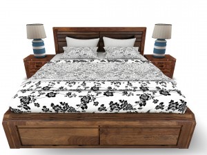 bed 01 vr ar game ready 3D Model
