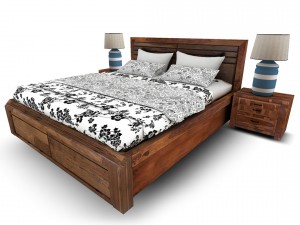 bed 01 vr ar game ready 3D Model