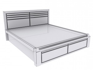 bed 01 vr ar game ready 3D Model