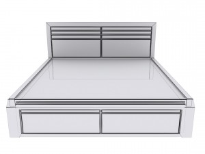 bed 01 vr ar game ready 3D Model