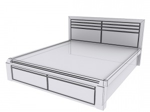 bed 01 vr ar game ready 3D Model