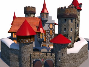medieval castle 3D Model
