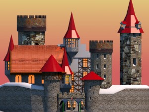 medieval castle 3D Model