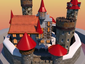 medieval castle 3D Model