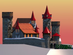 medieval castle 3D Model