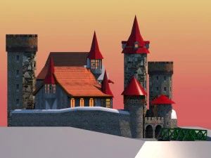 medieval castle 3D Model