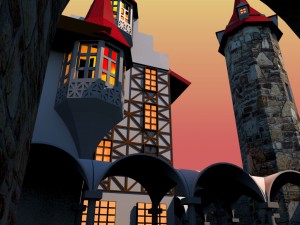 medieval castle 3D Model