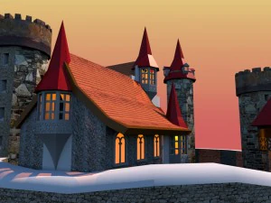 medieval castle 3D Model