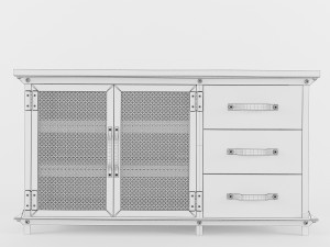ellis console with drawers Modello 3D
