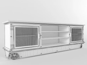 long boxcar ellis console 3D Model