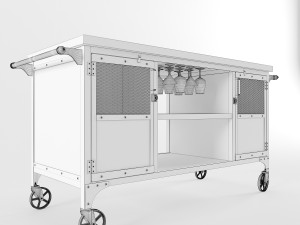 bar cart 3D Модель