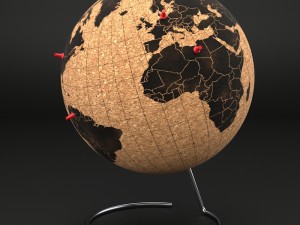 cork globe 3D-Modell