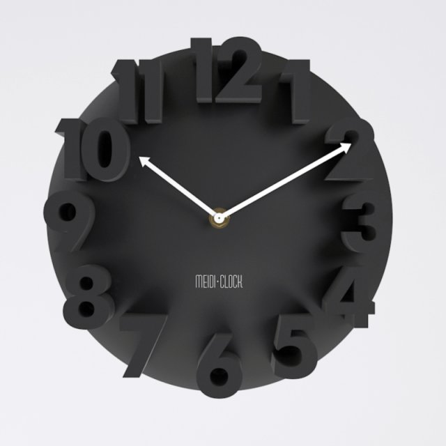 wall 3d clock 3D-Modell .c4d .max .obj .3ds .fbx .stl .blend 