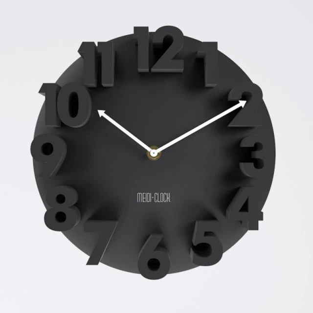 wall 3d clock 3D Model .c4d .max .obj .3ds .fbx .stl .blend 