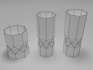 3 glasses with drinks Modelo 3D