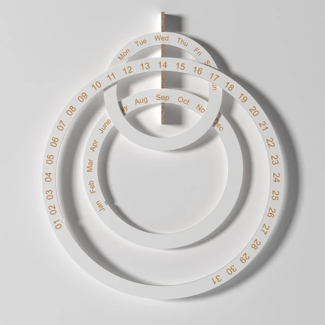perpetual ring calendar 3D Model .c4d .max .obj .3ds .fbx .stl .blend 