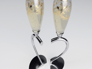wedding glasses 3D Модель