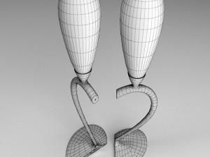 wedding glasses 3D Модель