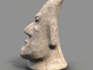 stone face moai Modèle 3D
