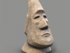 stone face moai Modèle 3D