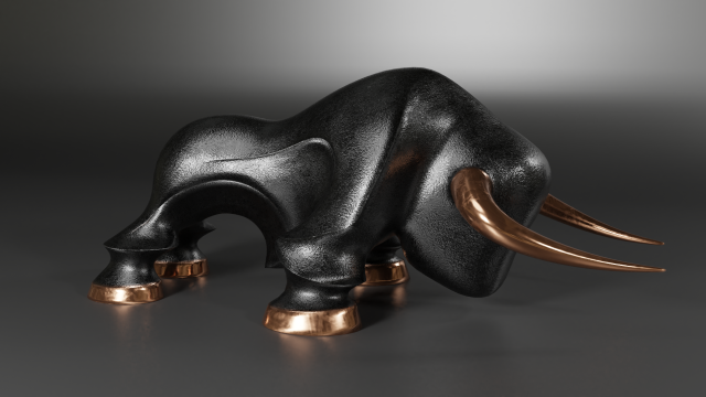 decorative statue of a bull 3D Model .c4d .max .obj .3ds .fbx .stl .blend 
