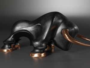 decorative statue of a bull 3D Model