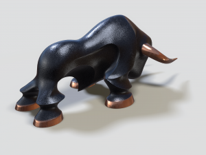 decorative statue of a bull 3D Model