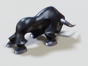 decorative statue of a bull 3D Model