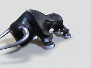decorative statue of a bull 3D Model