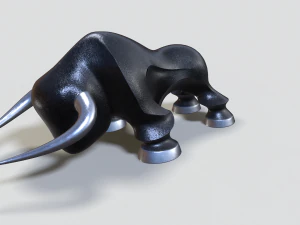 decorative statue of a bull 3D Model