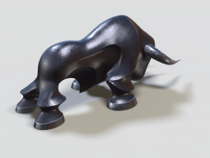 decorative statue of a bull 3D Model