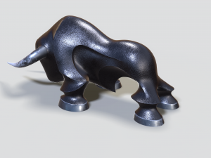 decorative statue of a bull 3D Model
