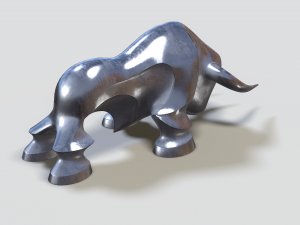 decorative statue of a bull 3D Model
