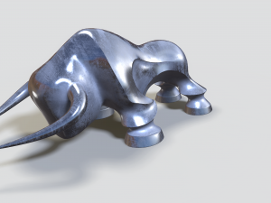 decorative statue of a bull 3D Model