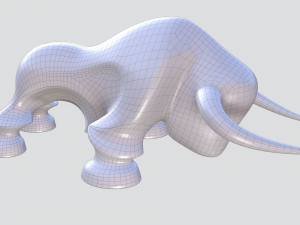 decorative statue of a bull 3D Model