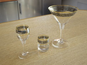 wineglass set Modèle 3D