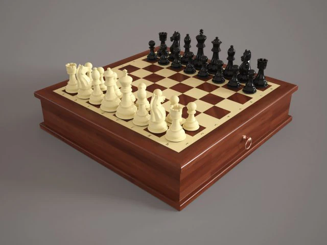 real chess 3D Model .c4d .max .obj .3ds .fbx .stl .blend