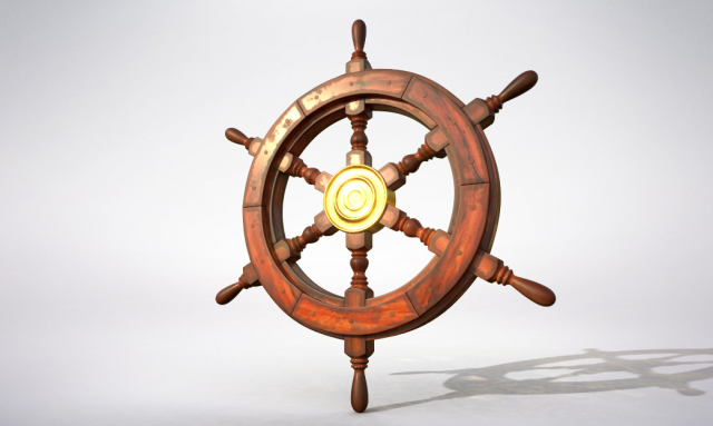 ships helm 3D Модель .c4d .max .obj .3ds .fbx .stl .blend 